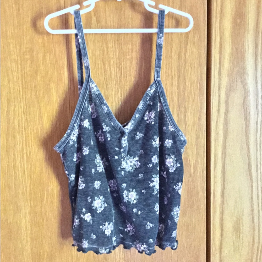 Floral American Eagle Cropped Tank!